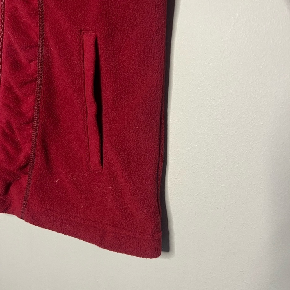 Ariat Red Ruched Sleeve Fleece Jacket - Picture 5 of 9